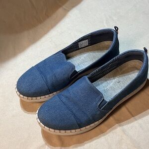 Cloudsteppers by Clarks Navy Slip-On Flats